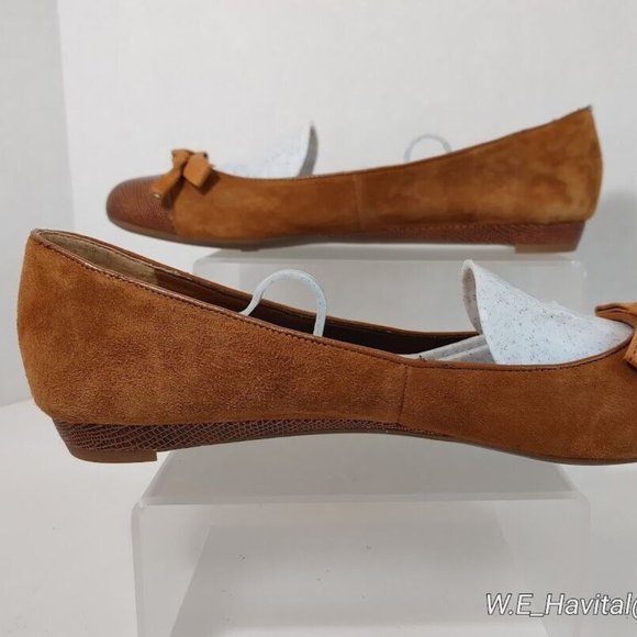 Franco Sarto® Amber™ Capped-Toe Brown Suede Ballet Flats Women's Size US 7.5 - Picture 10 of 16